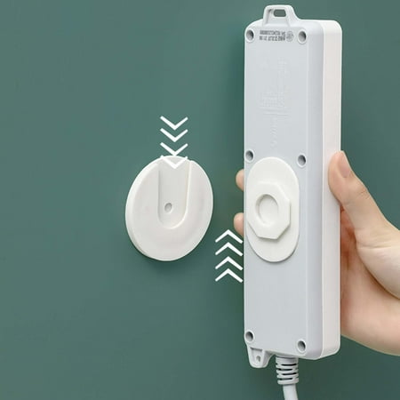 

NIUREDLTD Secho Power Strip Holder Fixator No Hole Plug In Wall Socket Sticker Fixe
