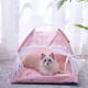thumbnail image 1 of Cama tipo tienda para mascotas, tipi plegable y portátil, para perros y gatos, con cojín extraíble para dormir (MD), 1 of 5