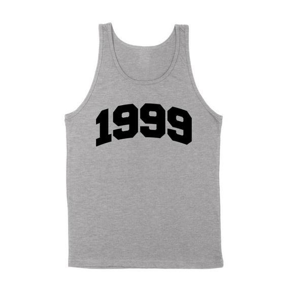 1999 College Style Tank Top Unisex Medium Grey