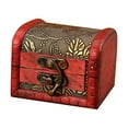 thumbnail image 2 of linyes Wooden Treasure Chest Jewelry Box Vintage storage wooden box Trinket gift box, 2 of 10