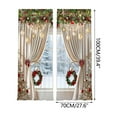 thumbnail image 2 of Aodebiao Rideaux Couronne Boule de Noël Rideaux Décoratifs d'Extérieur Rideaux Imprimés Robustes pour Fenêtre Porte Patio Décorations de Noël, 2 of 4