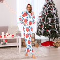 thumbnail image 7 of FORMRS Onesies Pajama for Adults Unisex Hoodie Winter Jumpsuit One Piece Sleepwear, Sizes S-2XL, Playful Strawberries, 7 of 7