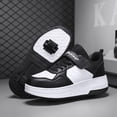 thumbnail image 5 of Xudanell Baby Boy Shoes Board Shoes with Wheels Automatic Skating Sneakers Thick Soled Toddler Boy Sneakers, 5 of 9