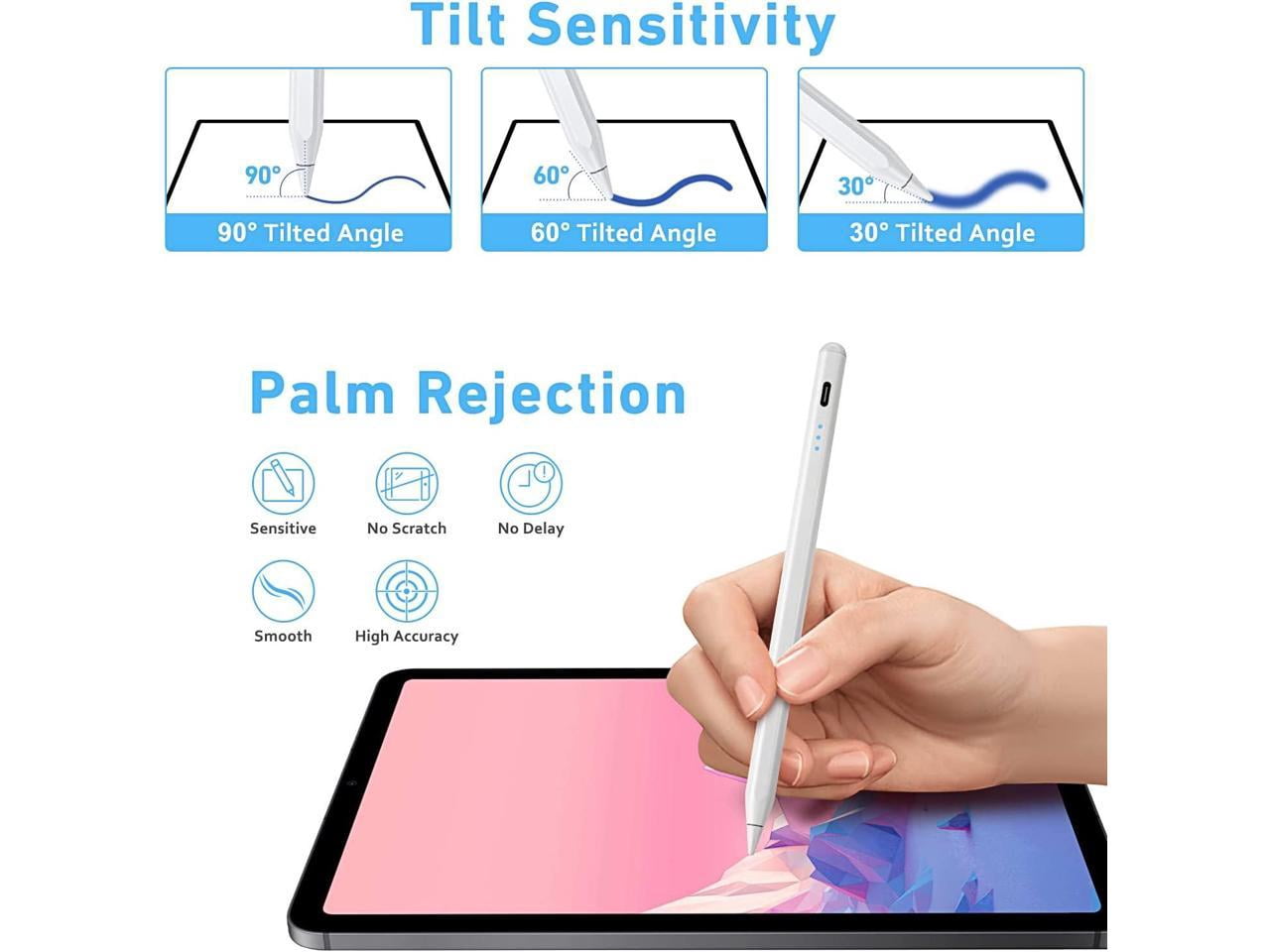 Stylus Pen for ipad, Active Pencil with Quick Charge, Palm Rejection Tilt Sensor, Magnetic Apple Pen Compatible with 2018-2023 iPad Pro 11"/12.9",iPad 10/9/8/7/6,iPad Mini 5/6,iPad Air 3/4/5