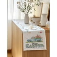 thumbnail image 5 of Table Runner 60 Inches Long for Kitchen Dining, Easter Dresser Scarf Farmhouse, Dining Table Decorations for Wedding/Parties, Easter Eggs Spring Watercolor Country Bunny Tulip Flower 13 x 60 In, 5 of 8