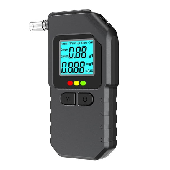 Portable Professional High-Accuracy Breathalyzers for with LCD Digital Display Personal Breath Detector,1 * Portable Breathalyzer,Black