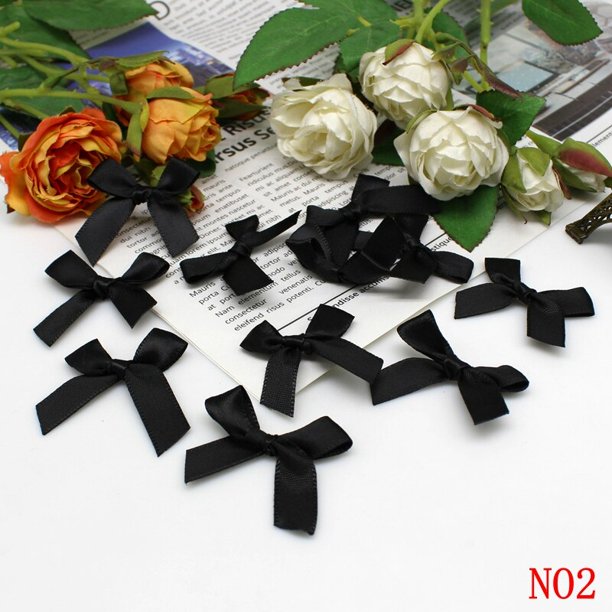 Lazos de cinta de satén para manualidades, fiesta de Navidad para decoración de cinta decorativa, embalaje de regalo, materiales de costura para sombreros, 50-200 piezas, 10mm