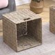 thumbnail image 4 of Cesta organizadora de almacenamiento de cocina de estilo rústico con tejido de algas marinas y asas para gabinetes, despensa, baño y lavadero, 4 of 7