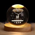 thumbnail image 4 of Lámpara de noche con bola de cristal luminosa USB, regalo de Navidad, 4 of 4