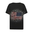 thumbnail image 4 of VKOYWKM Women's Independence Day T Shirts 4th of July Graphic T Shirts Short Sleeve Casual V Neck Patriotic Tee Tops, 4 of 5