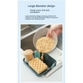 thumbnail image 2 of Yidarton Double Suction Cup Hanging Sink Kitchen Drain Basket Kitchen Fruit And Vegetable Drain Folding Storage Box Dry And Wet Separation Garbage Basket blue, 2 of 12
