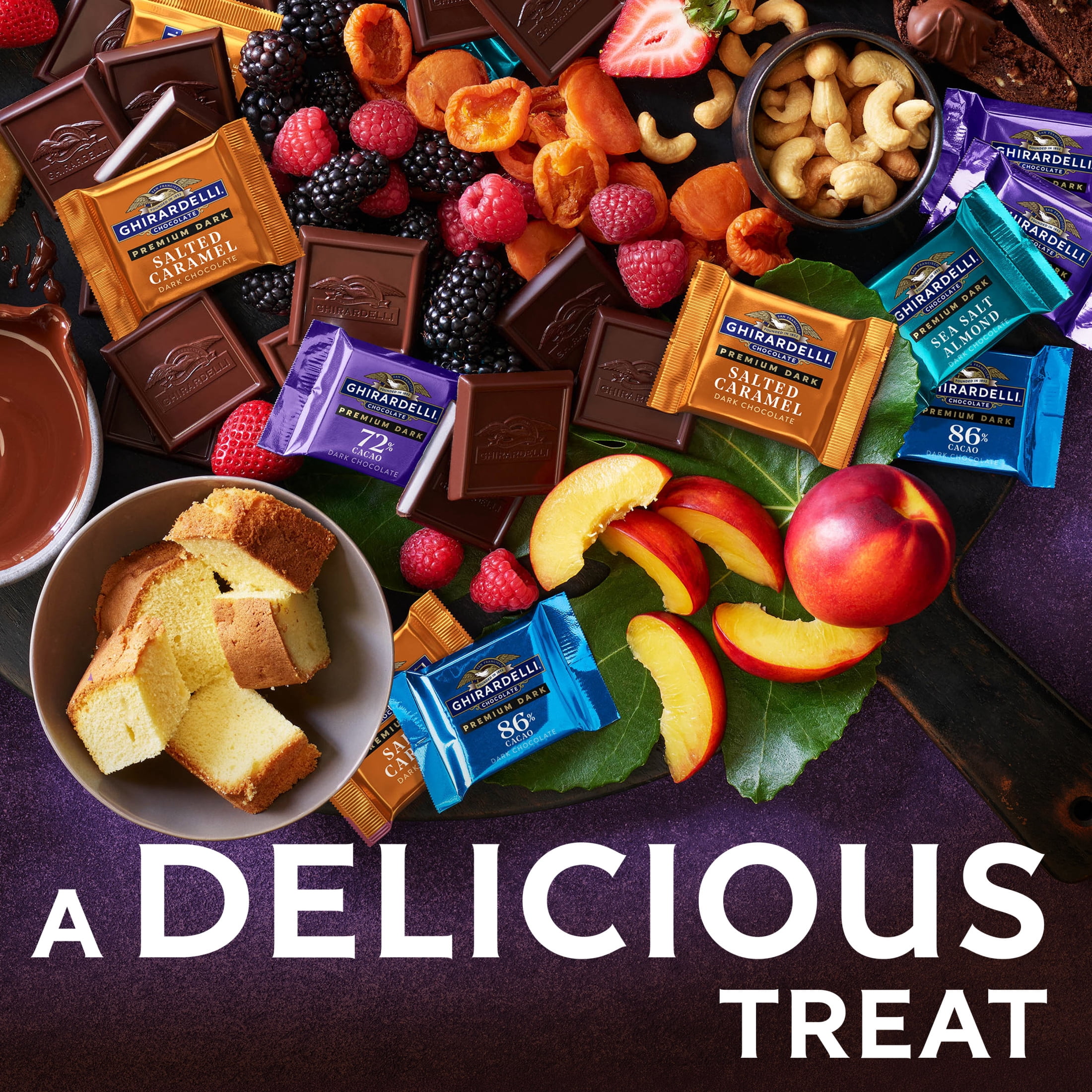 GHIRARDELLI PREMIUM DARK Chocolate SQUARES Assortment, 4.1 oz Bag