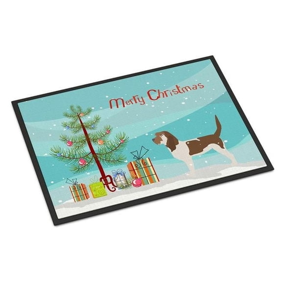 Grand Basset Griffon Vendeen Merry Christmas Tree Indoor or Outdoor Mat 18 x 27