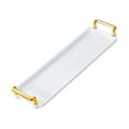 thumbnail image 4 of TISHITA Serving Tray with Handle Storage Organizer Coffee Table Tea Tray Vanity Tray white small, 4 of 8