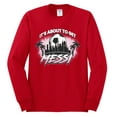 thumbnail image 2 of Wild Bobby It's About To Get Miami Soccer Skyline Sports Men Long Sleeve Shirt, Red, Large, 2 of 5