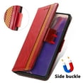 thumbnail image 2 of Case for Samsung Galaxy Note 20 5G Cover Leather Wallet Folio Case Book Design Flip Magnetic Closure - Red, 2 of 5