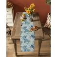 thumbnail image 4 of Hokiten Table Runners 70 Inches Long Dress Scarves, Green Blue Botanical Farmhouse Coffee/Dining/Kitchen Table Decor, Holiday Table Runner, Summer Leaf Watercolor 13x70 Inch, 4 of 7