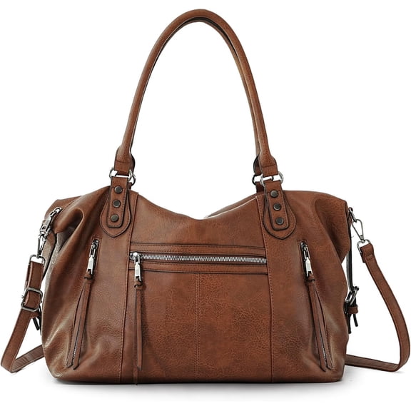 Women's Tote Handbags ,Soft Crossbody Bag Multi Pocket Hobo Bags Womens Purse Top Handle Satchel