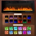 thumbnail image 5 of Vitesse 42 inch Electric Fireplace Recessed and Wall Mounted,750/1500W Heater and Linear Fireplace with Touch Screen Control Panel, Timer,Remote Control,Adjustable Flame Color and Speed, 5 of 7