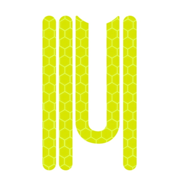 Eigraketly Paquete de 44 tiras reflectantes en forma de U, calcomanía autoadhesiva para bicicleta, instalación práctica, pegatinas de seguridad para la Patinetes eléctricos Amarillo Eigraketly OD000564-03