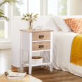 thumbnail image 1 of VECELO Nightstand with 2-Drawer and Open Shelf, Side End Table for Bedroom, Living Room, Oak, 1 of 8
