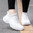 thumbnail image 2 of HBFAGFB Espadrilles pour Femmes Simples Confort à Lacets Espadrilles Course Jogging Chaussures pour Femmes Blanc Taille 39, 2 of 9