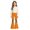Orange, variant on SGMVNU Girls Flared Pants High Waist Bell Bottom School Uniforms Pants Stretch Casual Trousers with Pockets, Size 15-16 Years, White