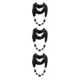 thumbnail image 3 of VONKY Unique Scarf Necklaces Soft And Comfortable Multi-purpose Fashion Accessory black 3Set, 3 of 6