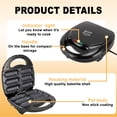 thumbnail image 5 of Corn Dog Waffle Maker,850W Hot Dog Waffle Machine with Non-stick Coating Plate, 6 Corn Dogs Maker Toaster ,Black, 5 of 7