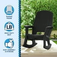 thumbnail image 5 of Semco Rockaway Heavy Duty All-Weather Outdoor Patio or Deck Rocking Chair, Black, 5 of 7