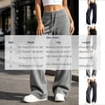 thumbnail image 5 of HomeDM Womens Sweat Pants Drawstring Waistband with Pockets Wide Leg Baggy Casual Black Sweatpants Size M, 5 of 5