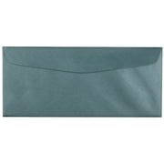 JAM Paper & Envelope No. 10 Envelopes, 4 1/8 x 9 1/2, Deep Green Metallic, 50/Pack