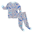 thumbnail image 6 of 1-10 Year Boys Girls' 2-Piece Pajamas Set Long Sleeve Sleepwear Pjs For Kids and Toddler Boys Girls Casual Homewear,2-3 Years, 6 of 6