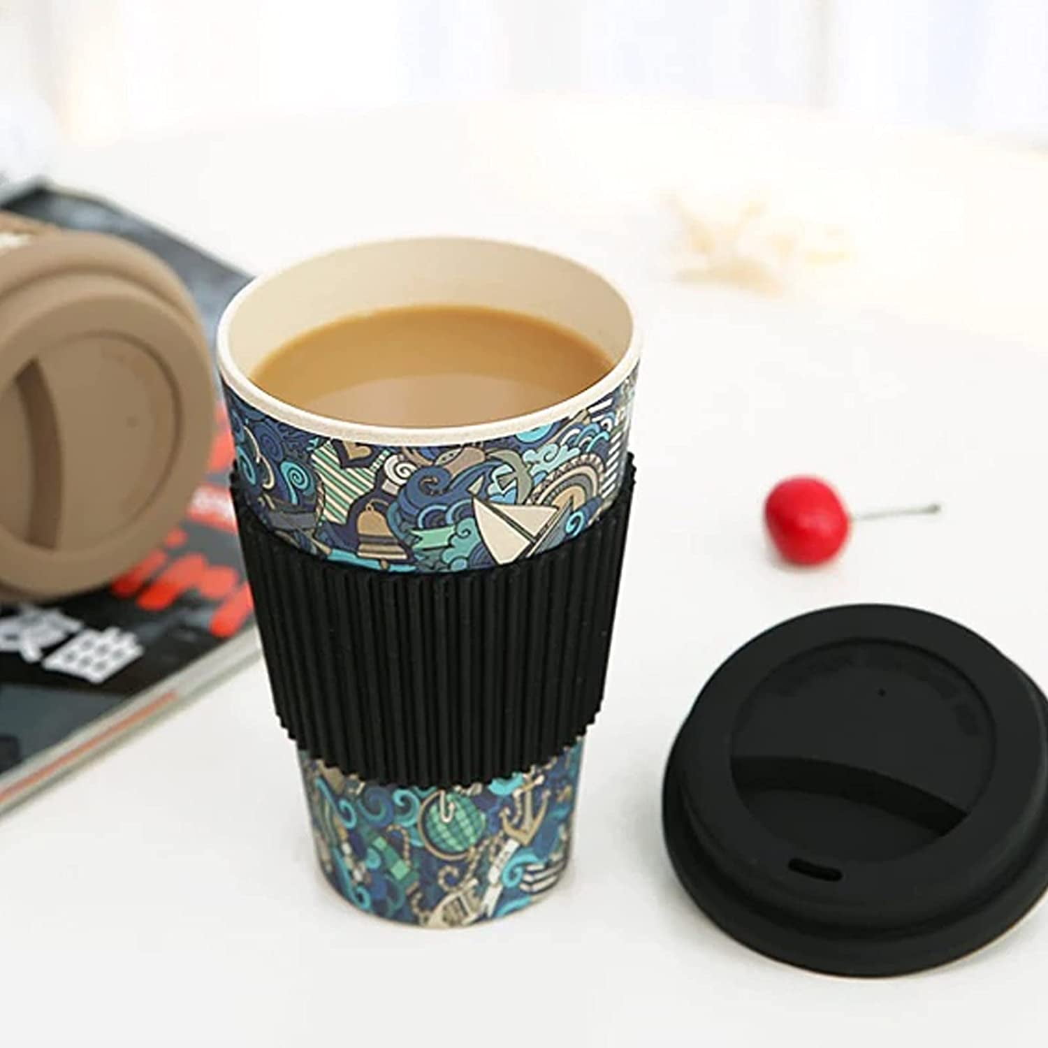 Silicone Sleeves With Holder For Ceramic Mug,heat Insulation