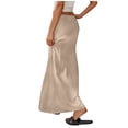 thumbnail image 6 of VBTAPA Maxi Skirts for Women 2025 Summer Cotton Linen Long Skirts Boho Casual Flowy Skirts Drawstring Waist A Line Skirts Beige S, 6 of 8