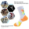 thumbnail image 3 of NIBOLOG 1 Pair Long Socks Non-slip Ankle Protection Comfortable Wear-resistant High Elasticity Foot Protector Shockproof Sweat Absorption Basketball Socks for Jogging, 3 of 8