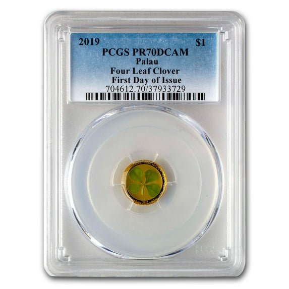 2019 Palau 1 gram Gold $1 Four-Leaf Clover PR-70 PCGS