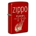 thumbnail image 4 of Zippo Fluid Retro Design Metallic Red Pocket Lighter, 4 of 4