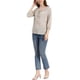 thumbnail image 2 of INSPIRAR CHIC Blusa de Verano con Manga 3/4 y Cuello Redondo para Mujeres, Floral, Talla XS, Beige, 2 of 7