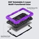 thumbnail image 3 of Funda para Samsung Galaxy Tab A9 8.7'' 2023 (SM-X110/X115/X117), Funda Protectora Resistente a Golpes con Protector de Pantalla, Soporte Giratorio de 360°, Correa para Mano/Hombro y Soporte para, 3 of 9