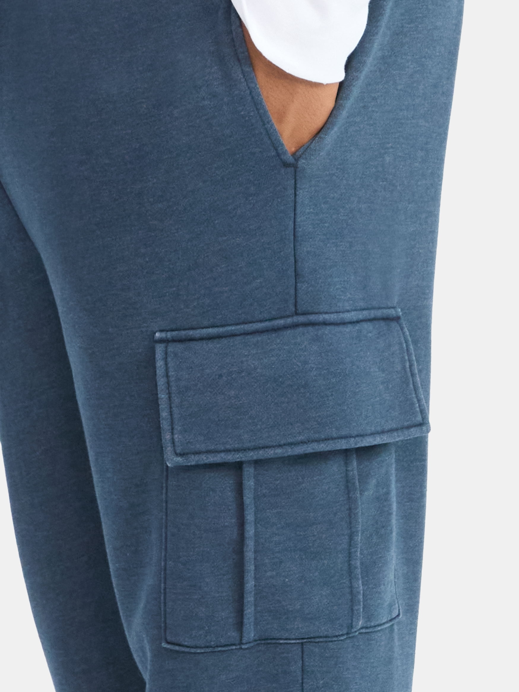 No Boundaries Fleece Cargo Jogger Pants, 30'' Inseam, Men's & Big Men's