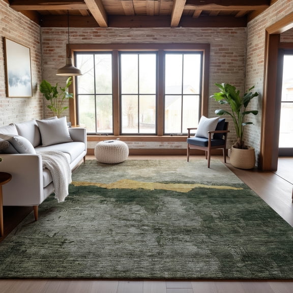 Addison Rugs Mayfield Premium Machine Washable Transitional Modern Fern Rectangle Rug, 8' x 10'