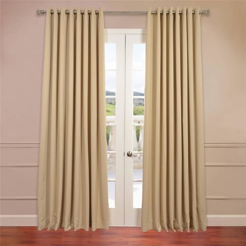Half Price Drapes Grommet Doublewide Plush Blackout Single Curtain Panel