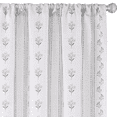 thumbnail image 4 of Invoibler Boho Floral Print Curtain Panels, Light Filtering Window Drapes for Bedroom and Living Room, Gray, 52" W x 84" L, Set of 2, 4 of 11