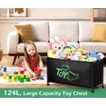 thumbnail image 3 of Caja de almacenamiento de juguetes MISSLO, grande, 124 L, con ruedas para niños, negra, 3 of 8