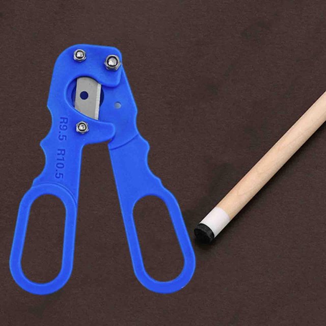 Cutter de la punta de la piscina Billiards Cue Tip Tool Herramientas de mantenimiento de la herramienta de corte Azul