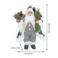 thumbnail image 3 of 12in Santa Claus Figures knitted Coat, Standing Santa Claus Dolls Christmas Figurine Collection for Desktop Decor Christmas Scene Xmas Gift, 3 of 5
