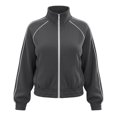 thumbnail image 4 of Tqcoqu Women's Stand Collar Full Zip Workout Track Jackets, Lightweight Long Sleeve Sweatshirts,2026 Trendy Fall Coat with Pockets, 4 of 9