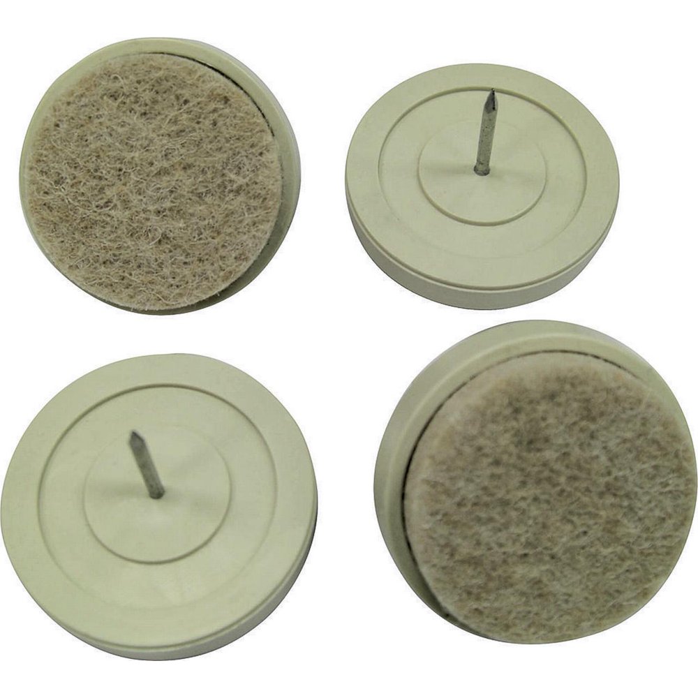 Prosource FES408PS Furniture Glides, Felt NailOn Slider Glide Pads
