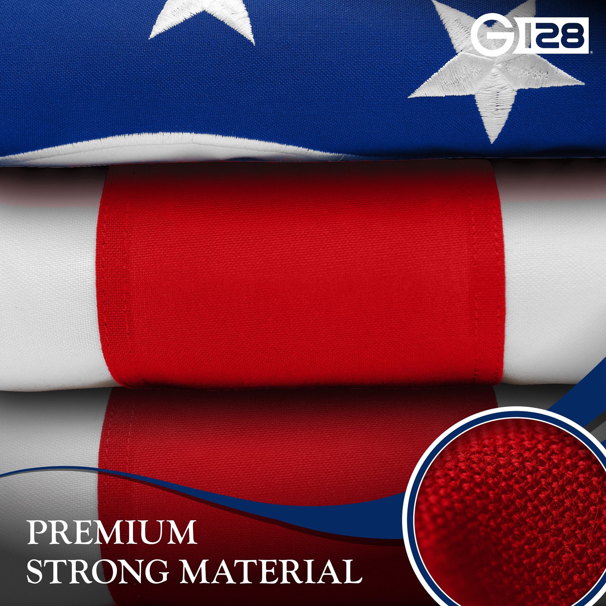 G128 Ohio OH State Flag | 3x5 Ft | StormFlyer Series Embroidered 220GSM Spun Polyester | Embroidered Design, Indoor/Outdoor, Brass Grommets, Heavy Duty, All Weather